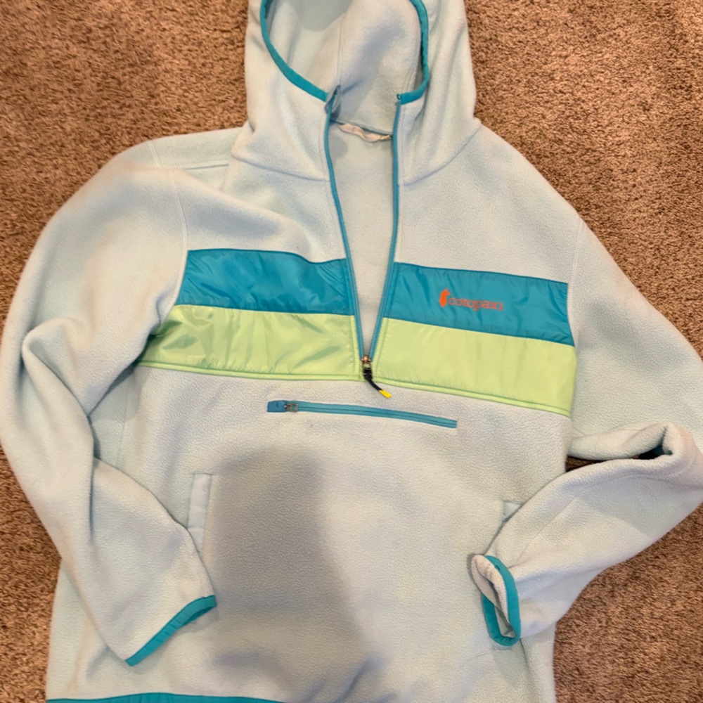 Cotopaxi Sky Blue and Mint Pullover